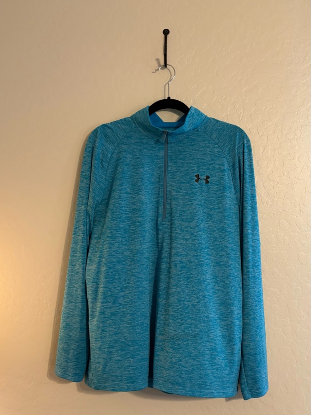 Under Armour Heathered Aqua Half-Zip Pullover